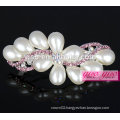 colored crystal and pearl jewelry hair ornaments hair clip
